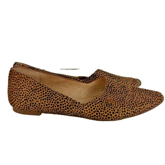 Madewell Flat Shoe Womens Lizbeth in Dotted Calf Hair Flat Size 8 Ballet Loafer - Picture 1 of 10